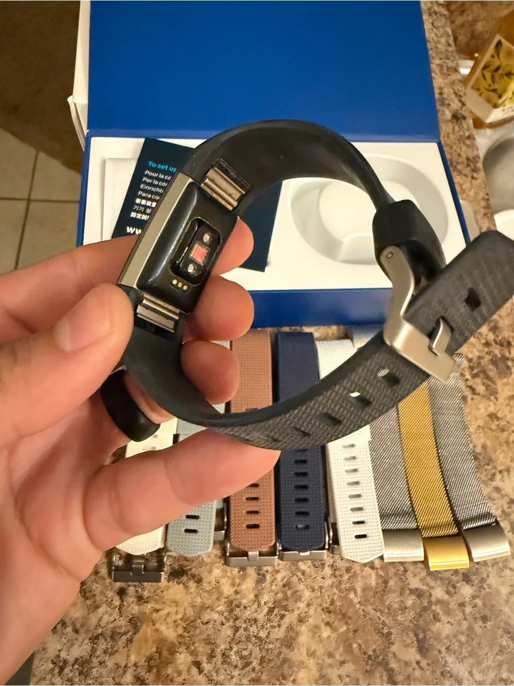 Fitbit Charge 2 Black Fitness Tracker with Interchangeable Bands